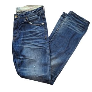 Scotch & Soda Ralston Distressed Button Fly Straight Leg Jeans  34x34